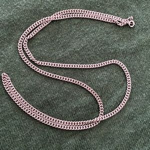 Agem I Sterling Silver Curb Neck Chain 24"